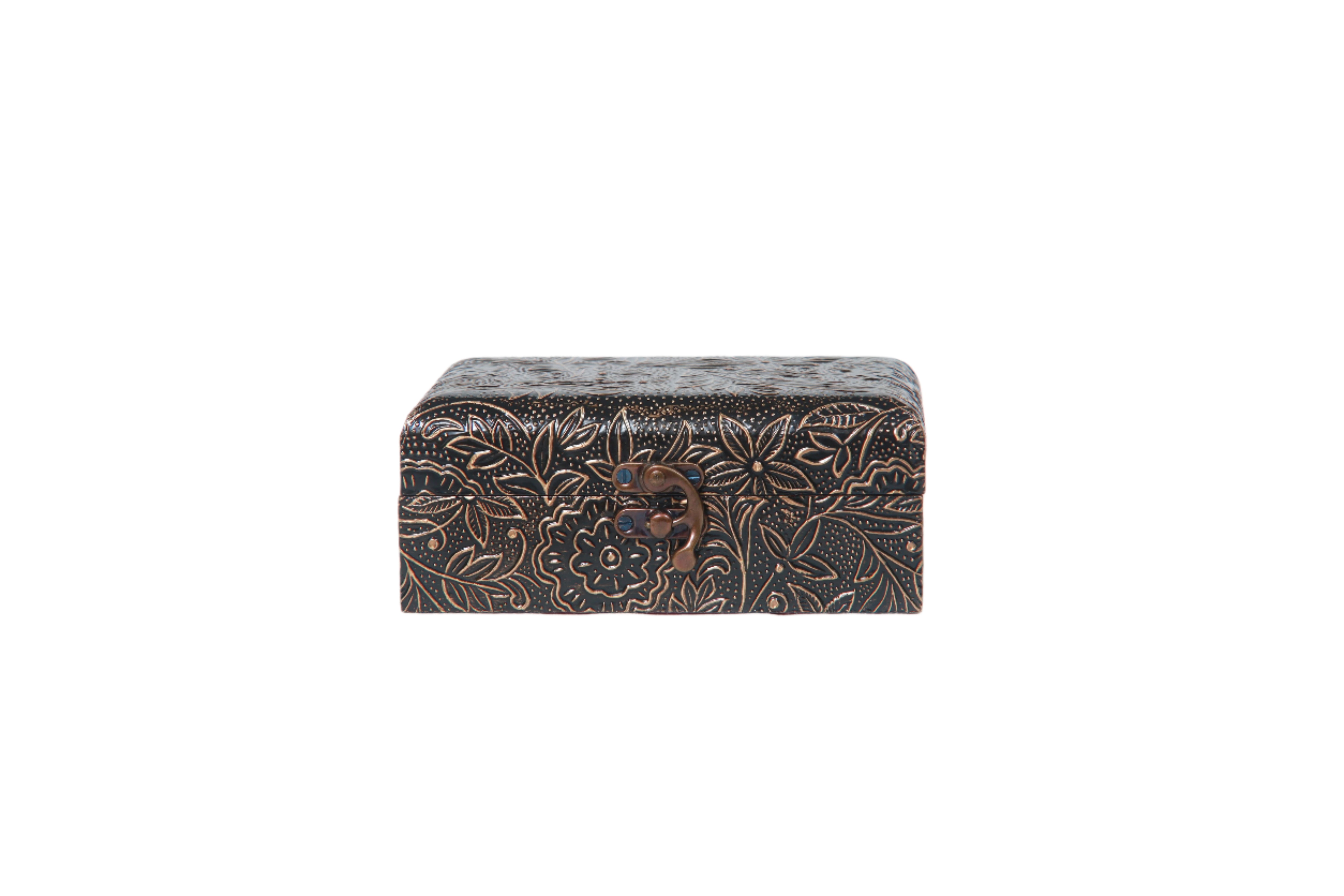Wooden Box with Gold Sheet Onlaid