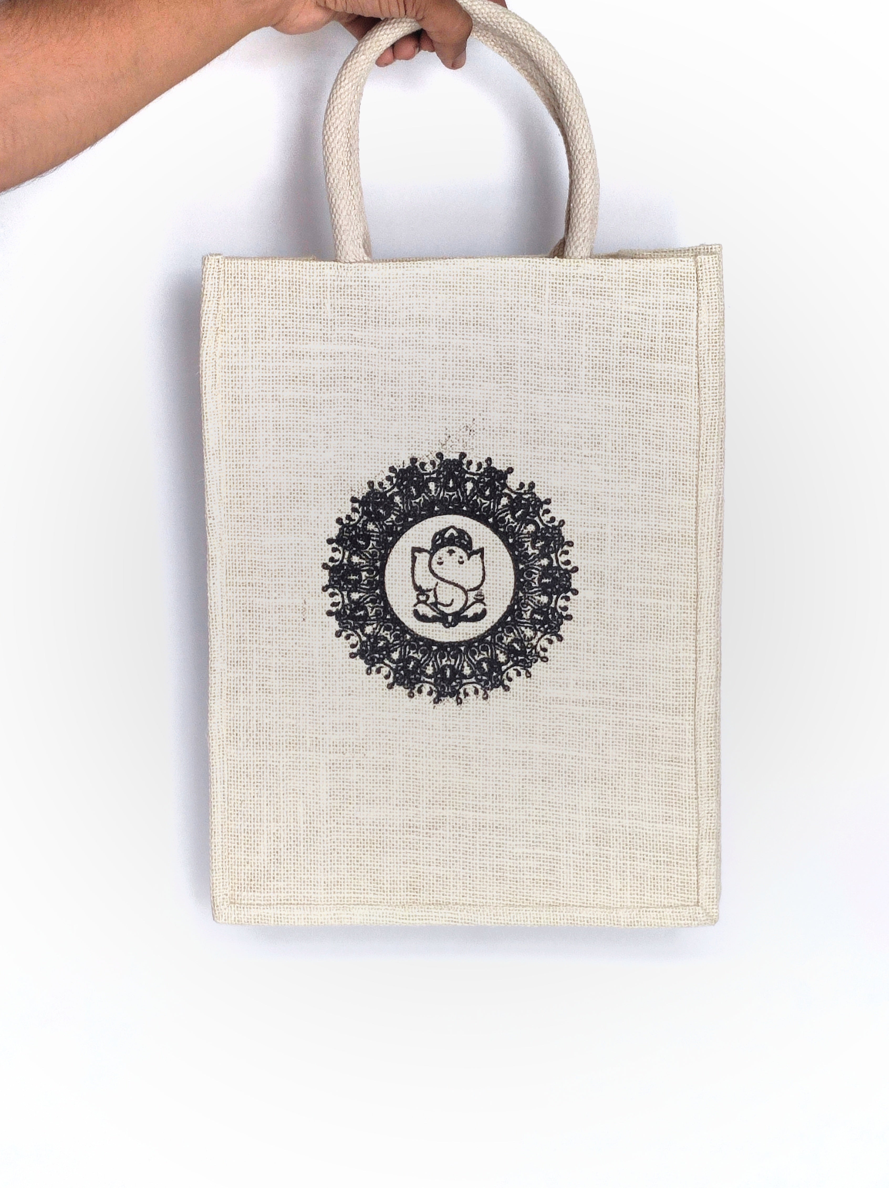 Jute Shopping Bag with Print