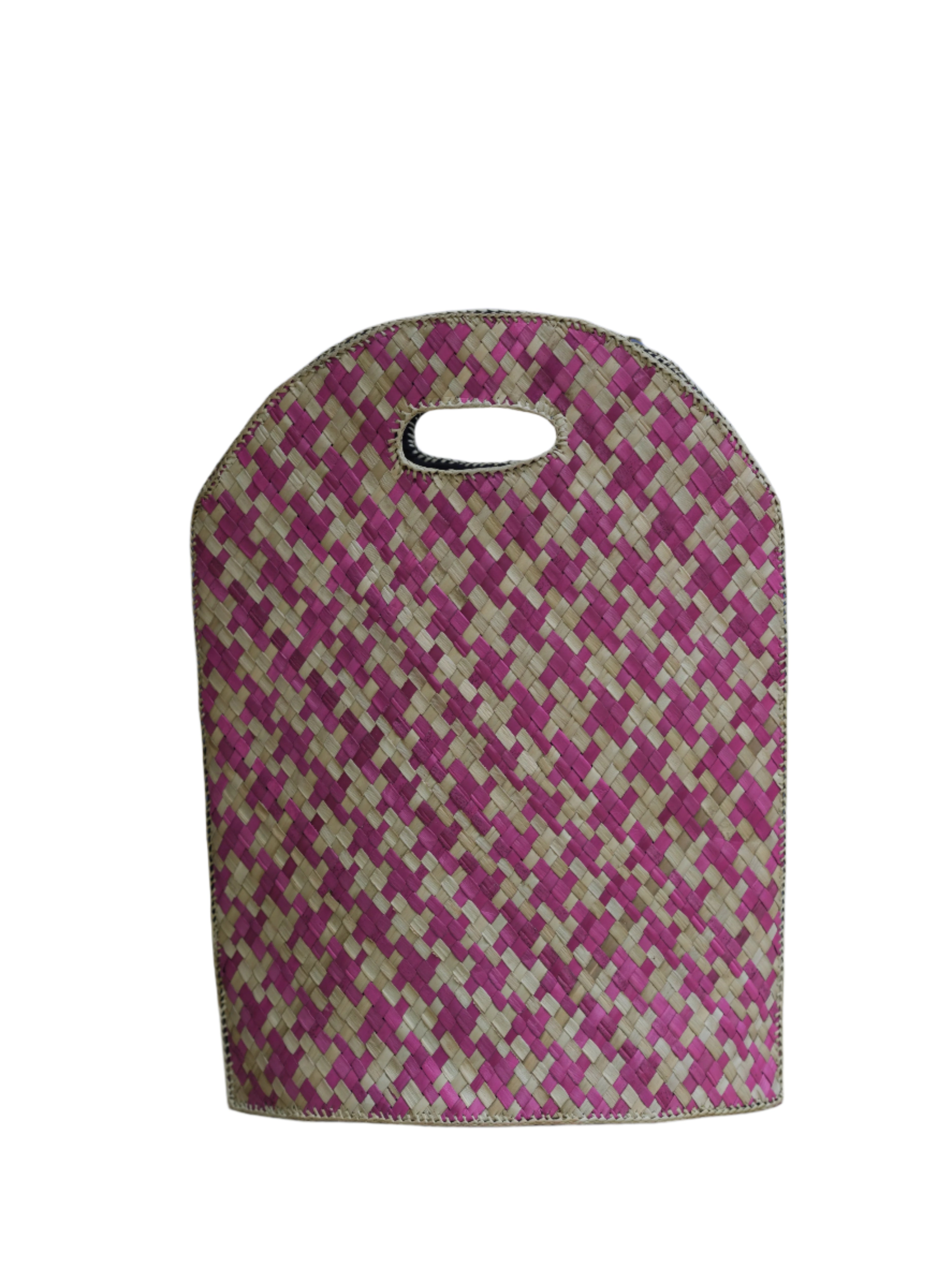 Pink Colour Screwpine Bag
