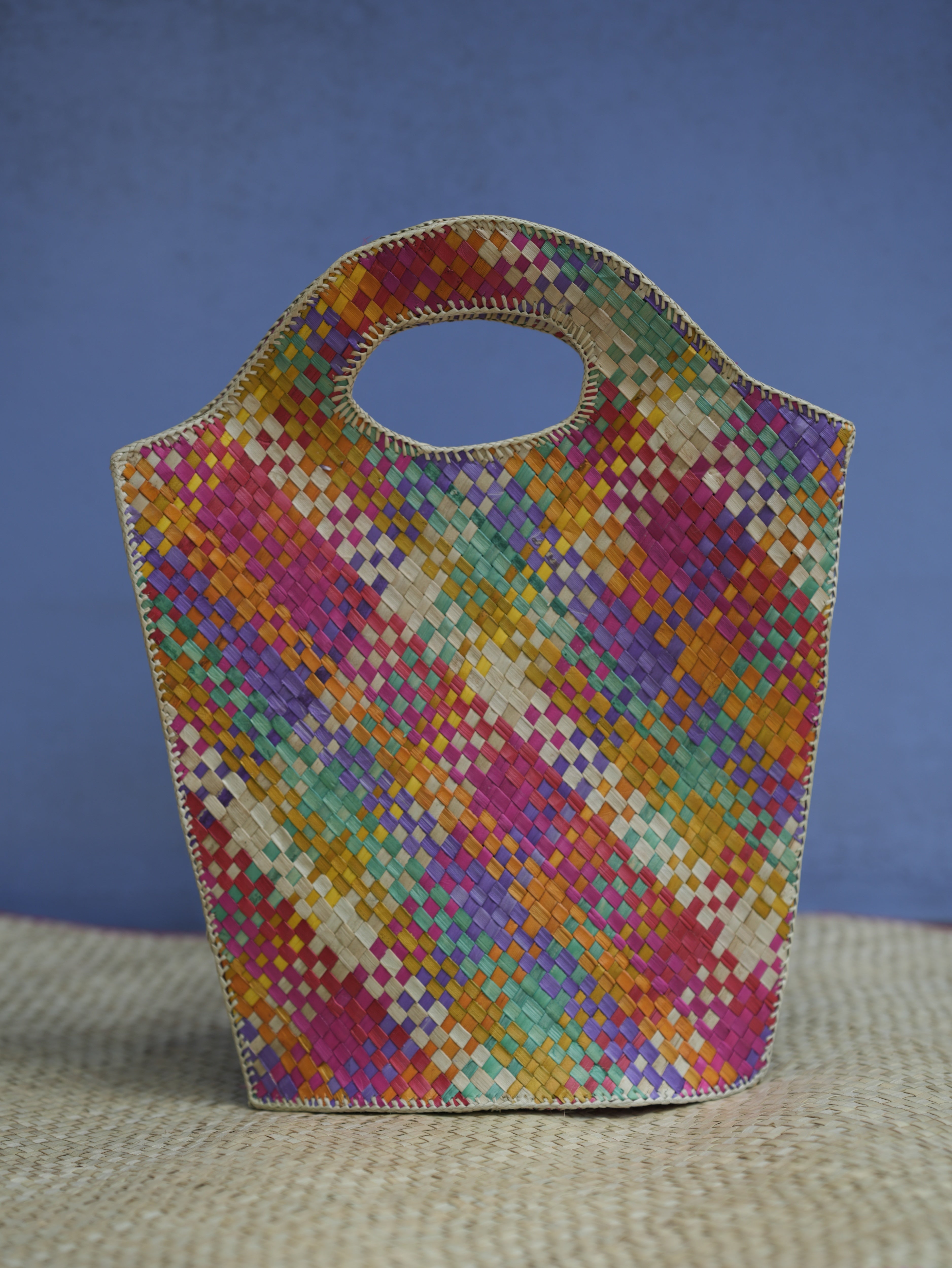 Multicolour Screwpine Bag