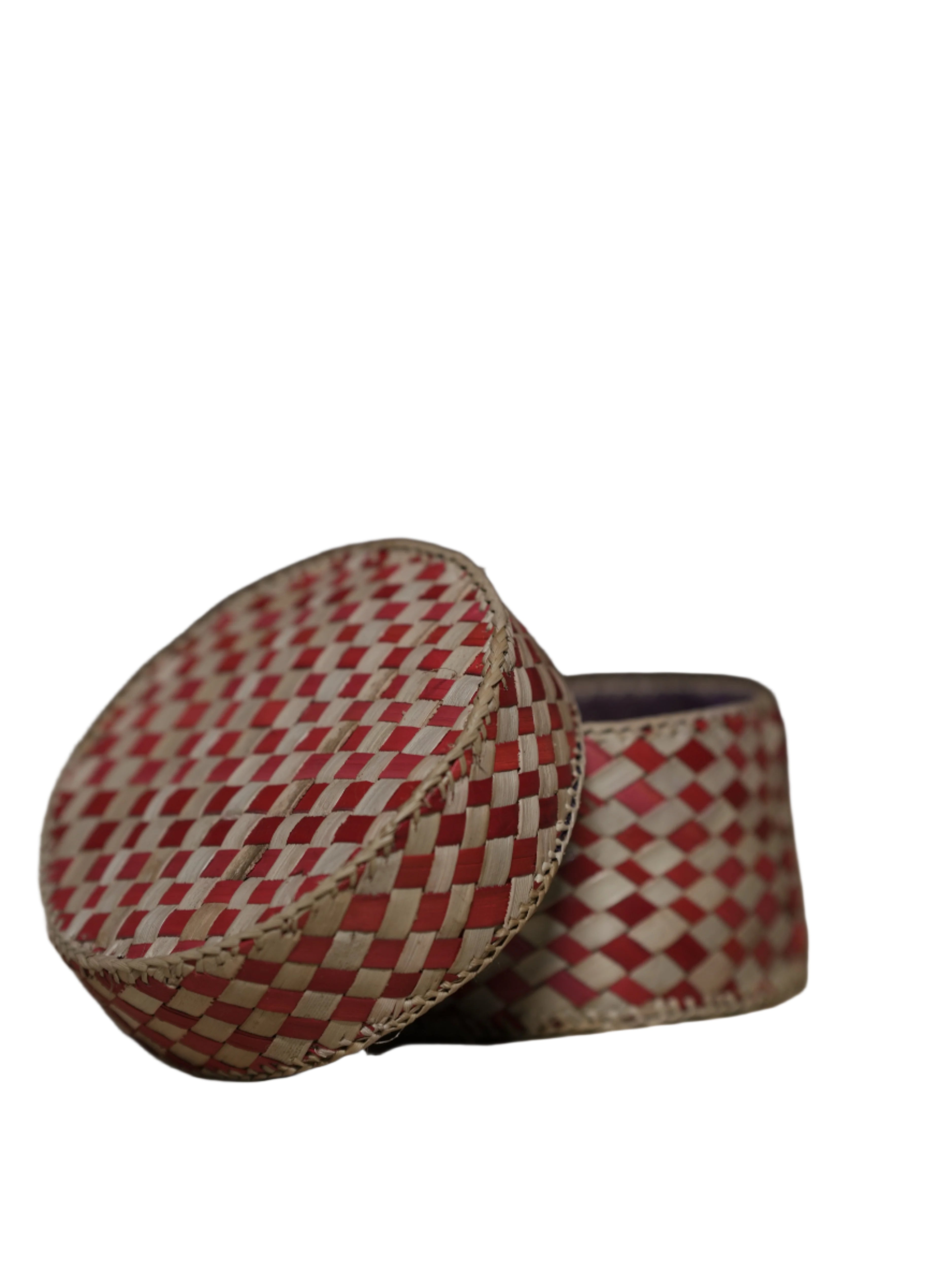 Screwpine Round Red Box