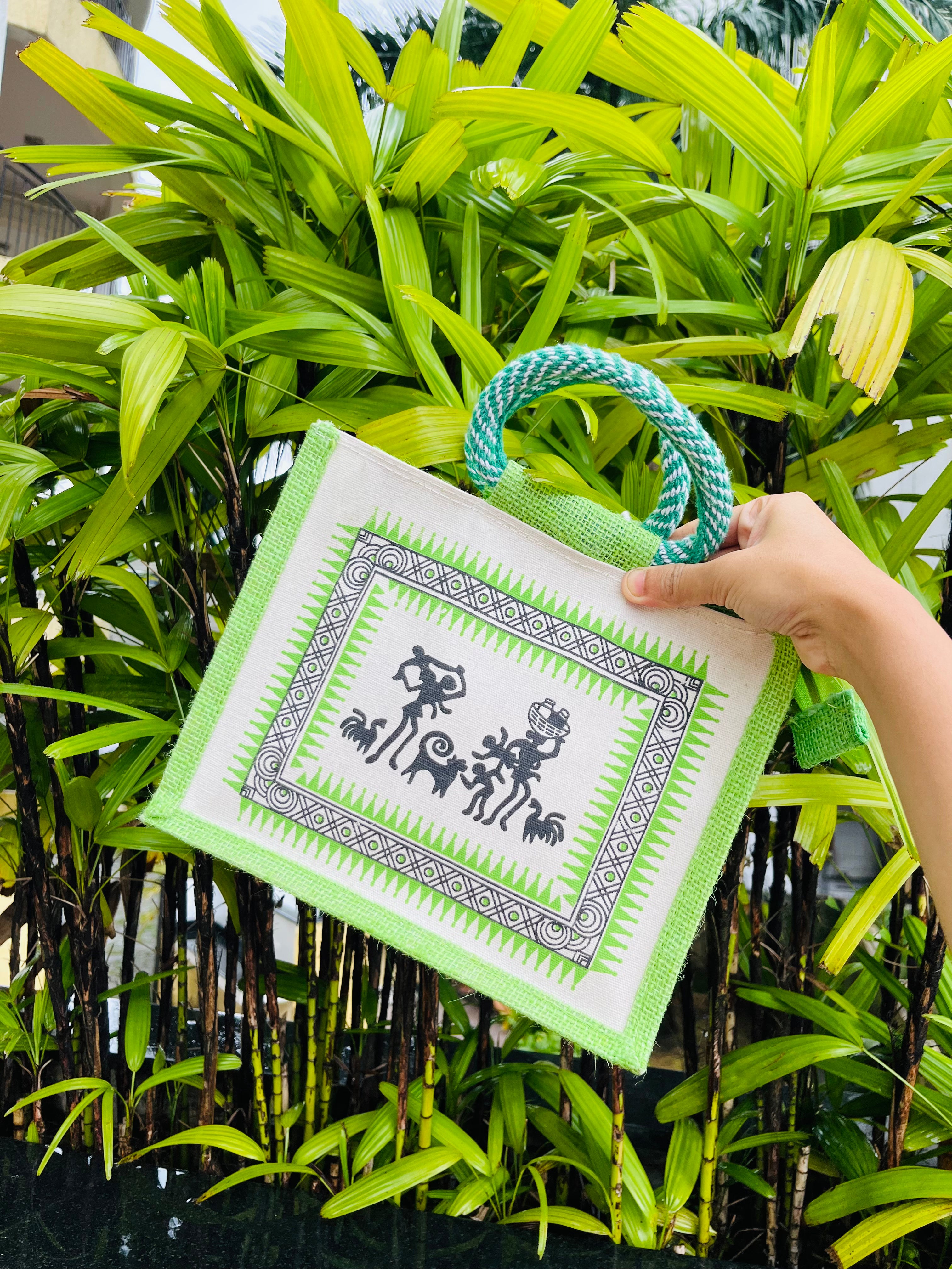 Jute Lunch Bag Single | Version 3 | Eco-friendly | Handmade