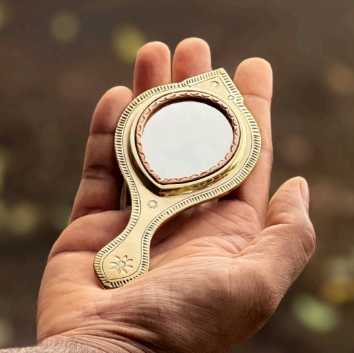 Aranmula Mirror | Aranmula Kannadi (12.7 cm) | GI Product | Handmade Authentic Kerala Traditional Gift