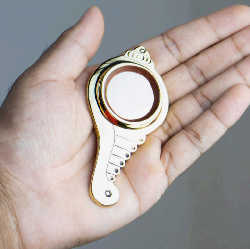 Aranmula Mirror | Aranmula Kannadi (10.4 cm) | GI Product| Handmade Authentic Kerala Traditional Gift