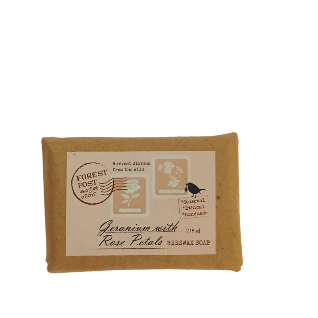 Geranium and Rose petals Beeswax soap