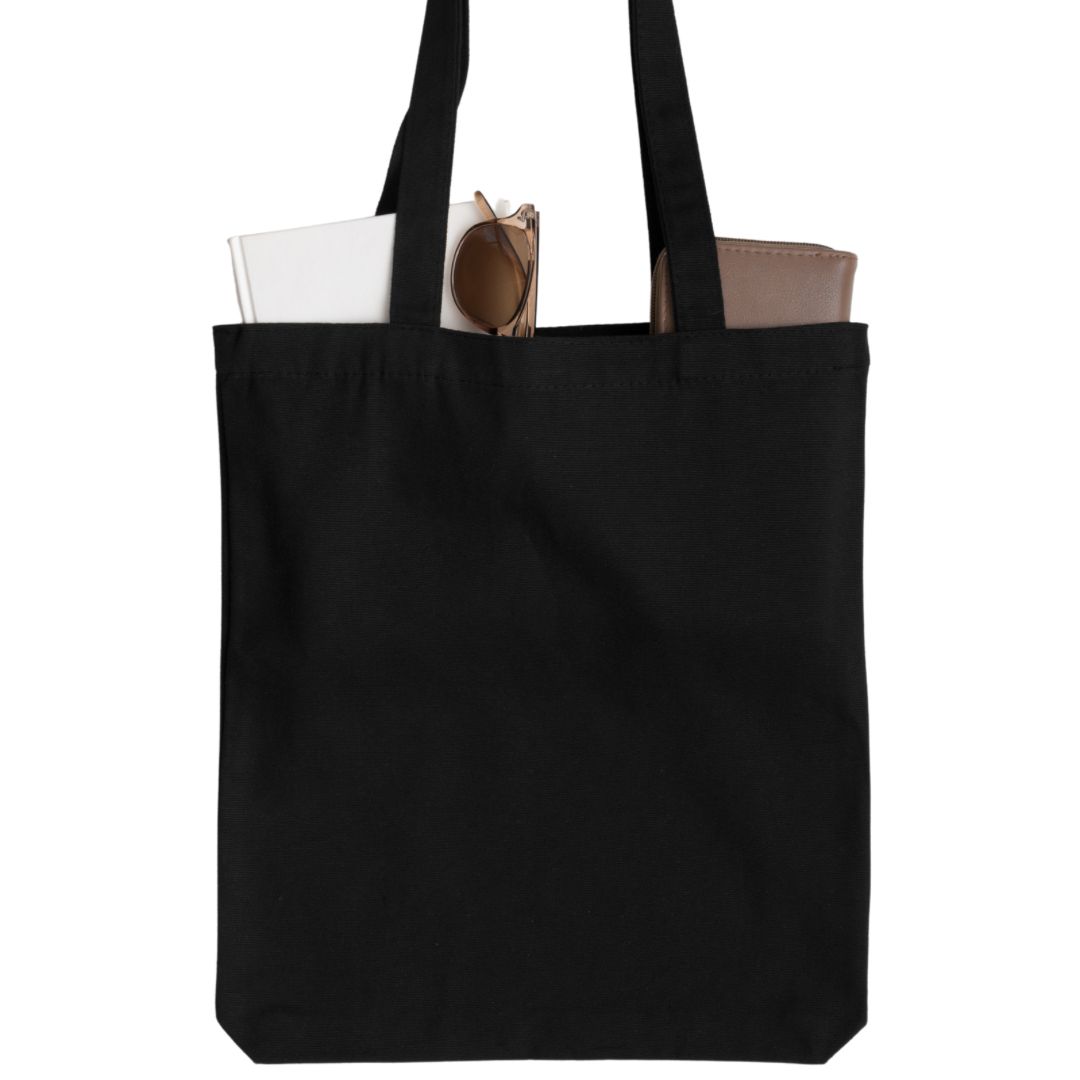 Black Cotton Tote Bag