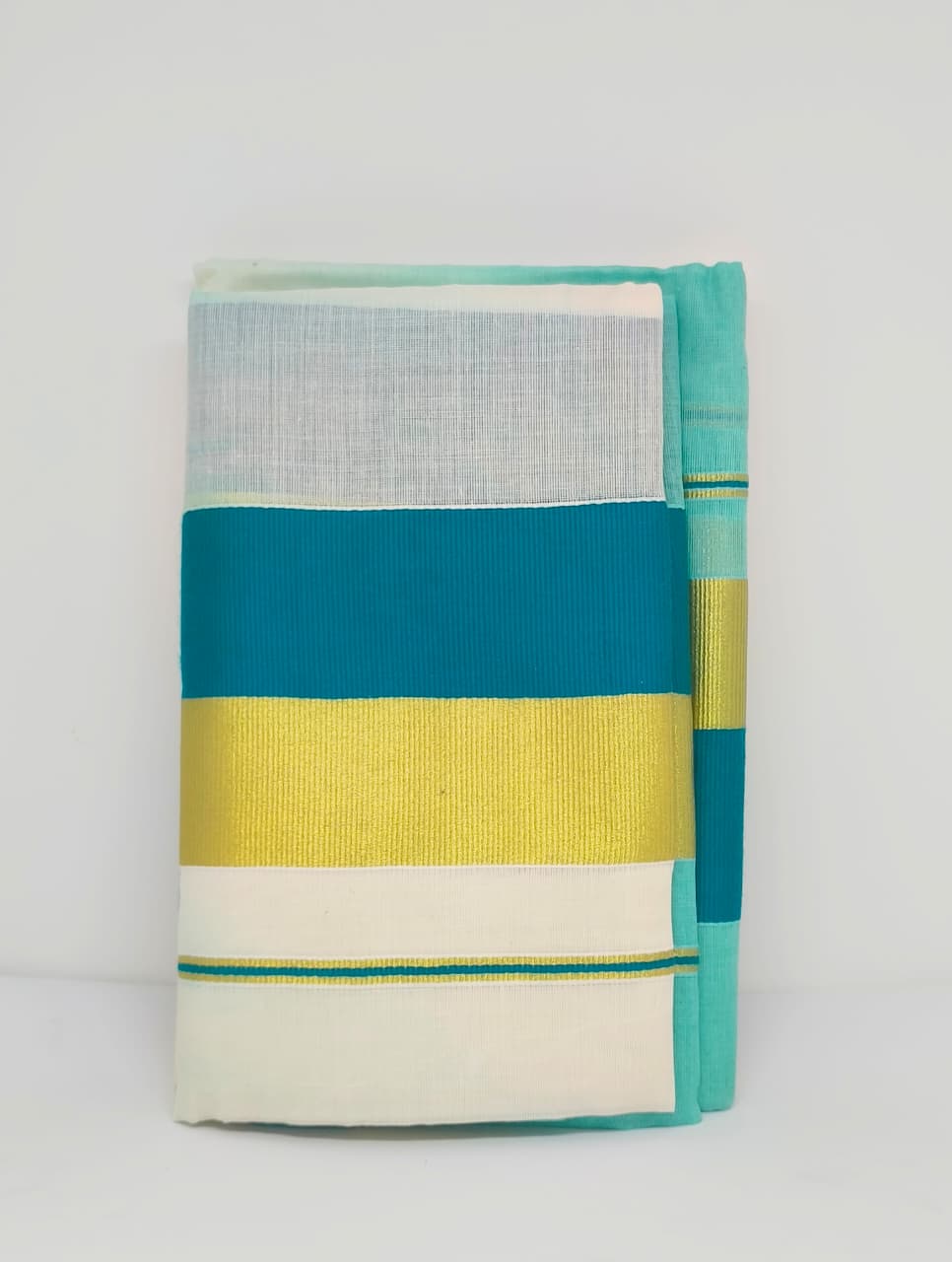 Kerala Set Mundu | Onam Traditional wear | Blue and golden border