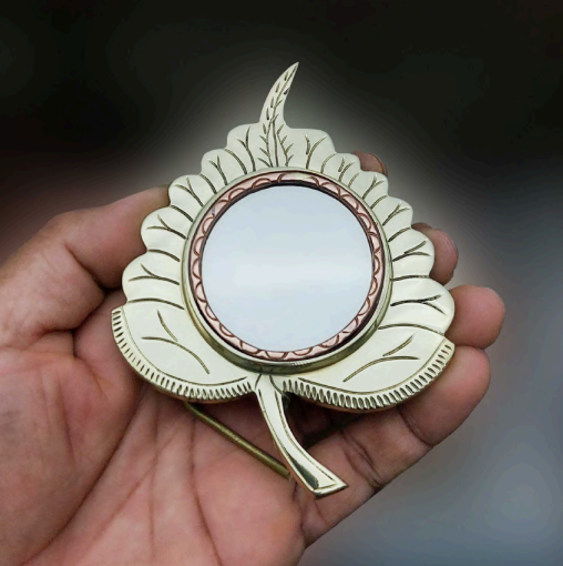 Aranmula Mirror with Backstand | Aranmula Kannadi (11.4 cm)| GI Product| Handmade Authentic Kerala Traditional Gift