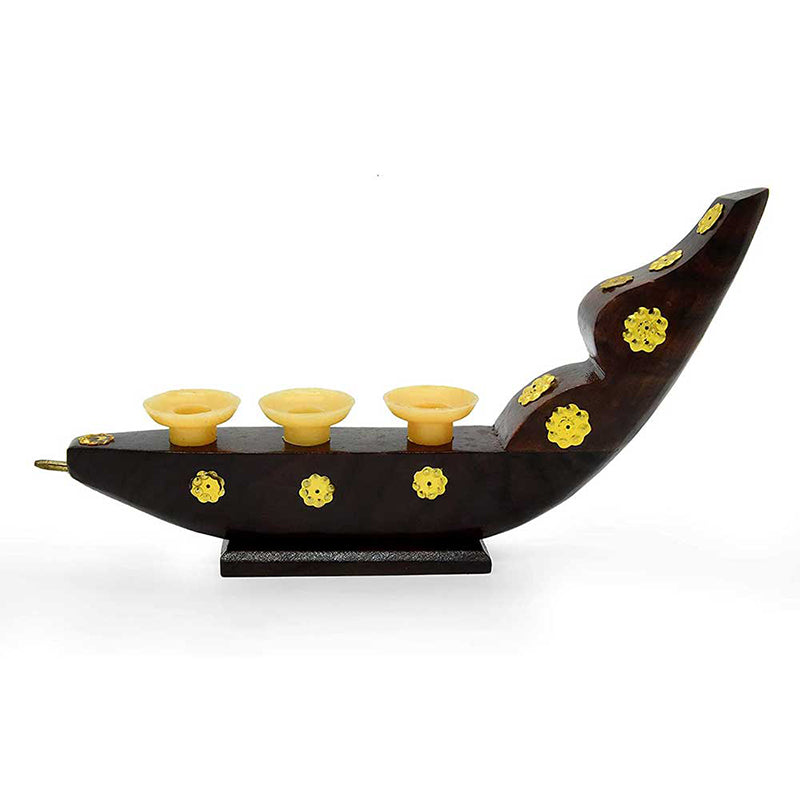 Traditional Kerala Chundan Boat Miniature with Pen Holder