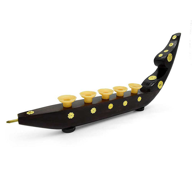 Traditional Kerala Chundan Boat Miniature with Pen Holder