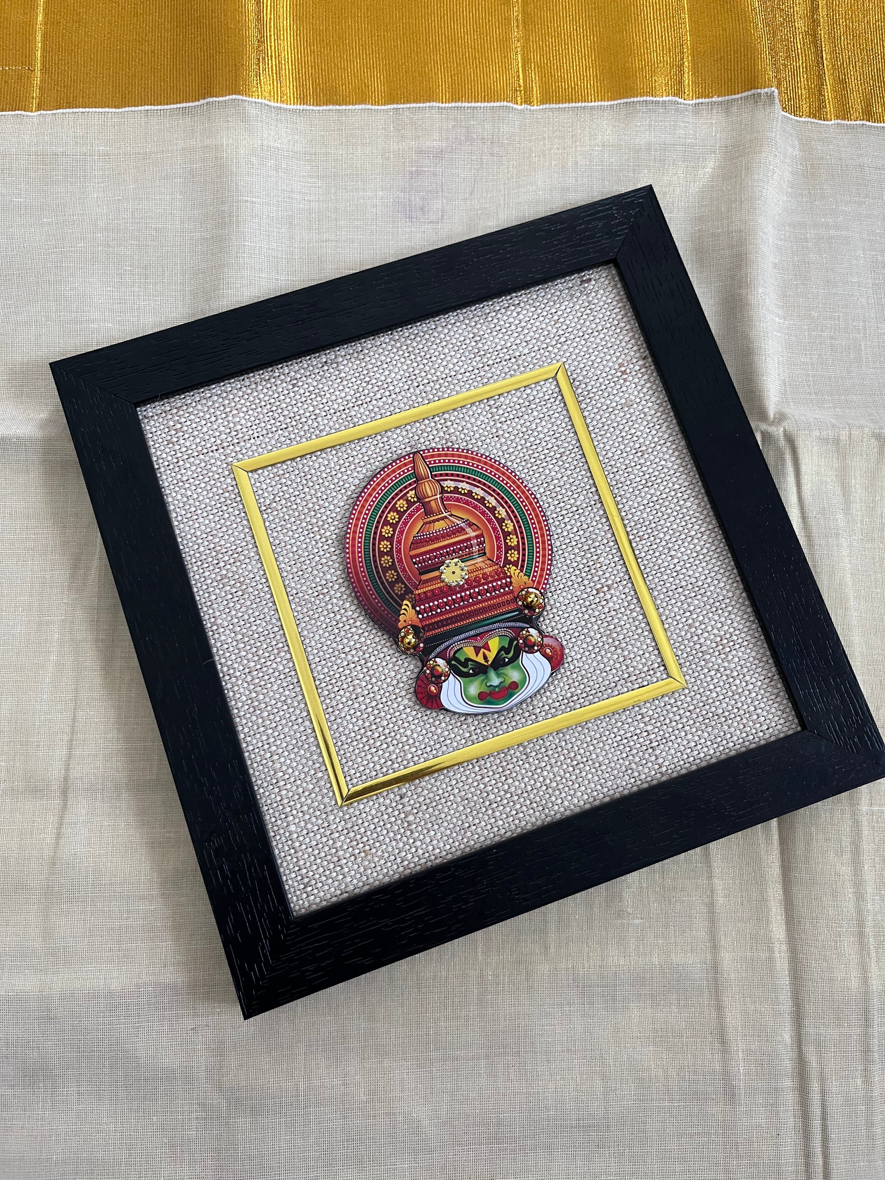 Authentic Handcrafted Kathakali Face Wall Art for Home Decor