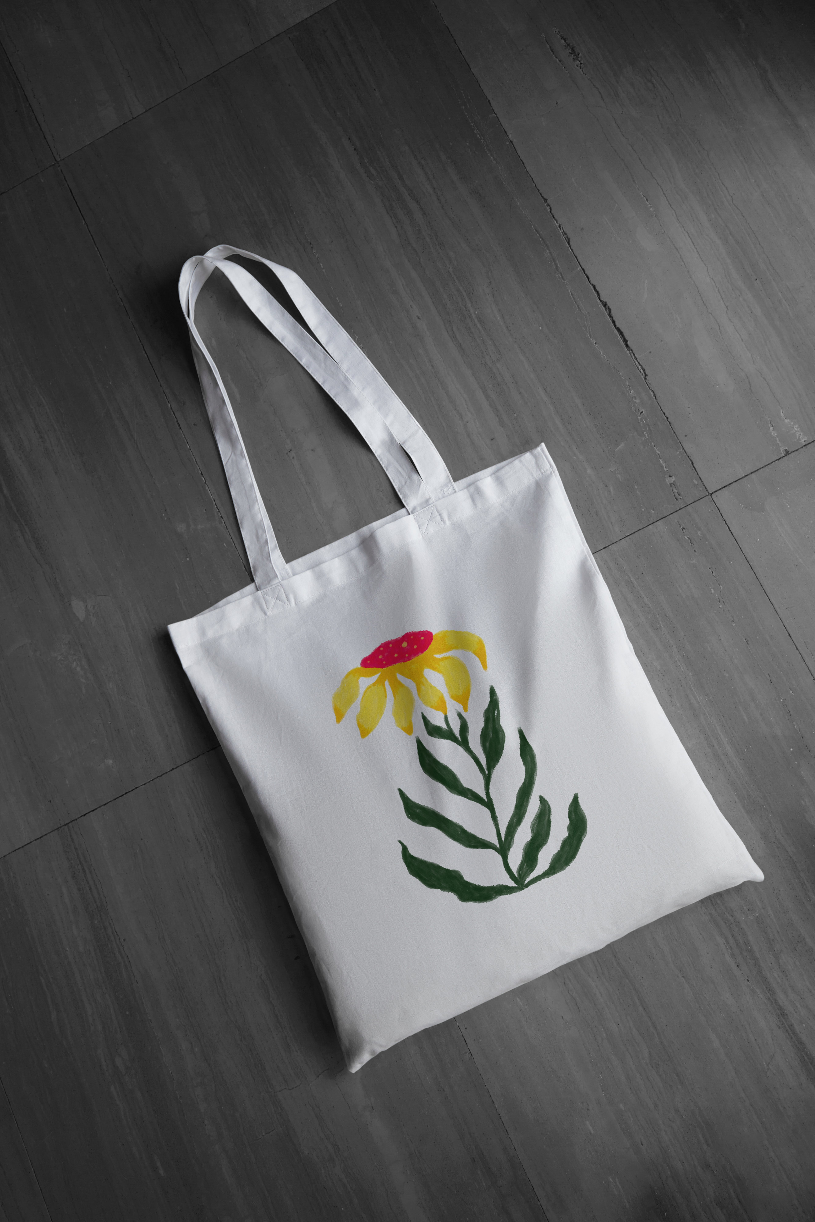 Cotton Tote Bag | White with Print