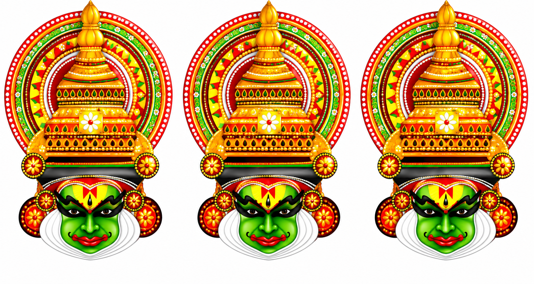 Kathakali Face Fridge Magnet – Traditional Kerala Art Souvenir Magnet