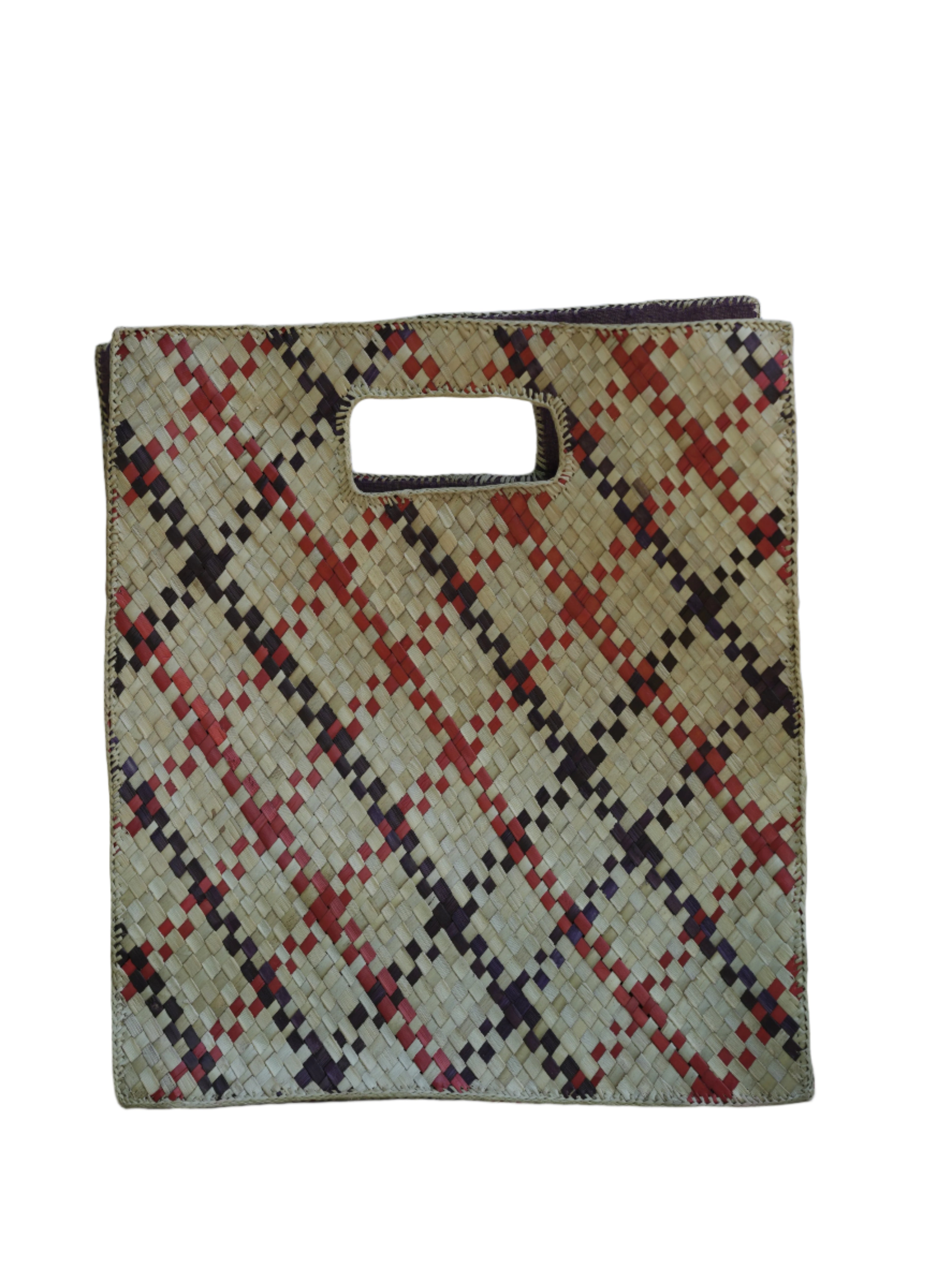 Square Shaped Screwpine Bag