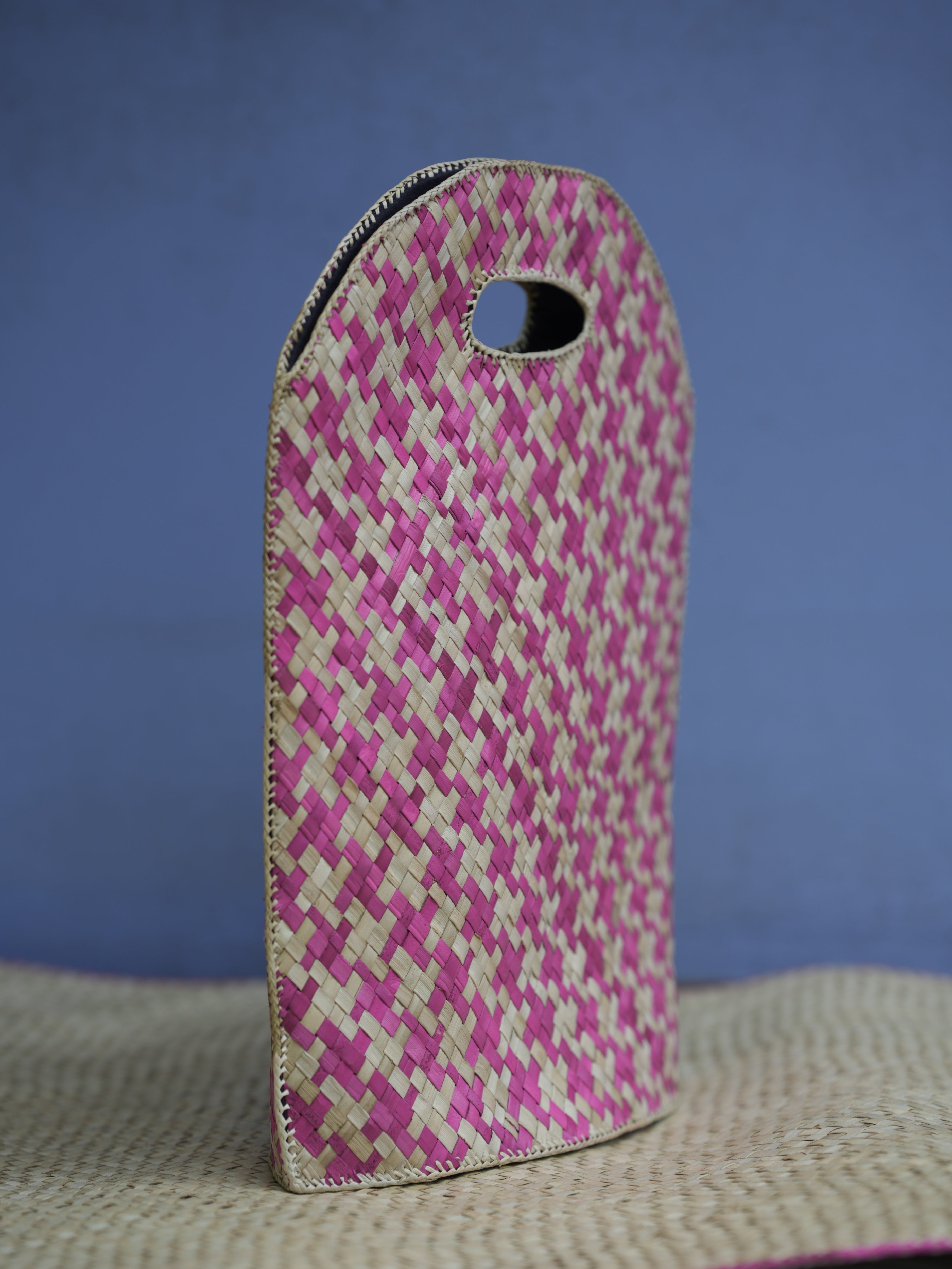 Pink Colour Screwpine Bag