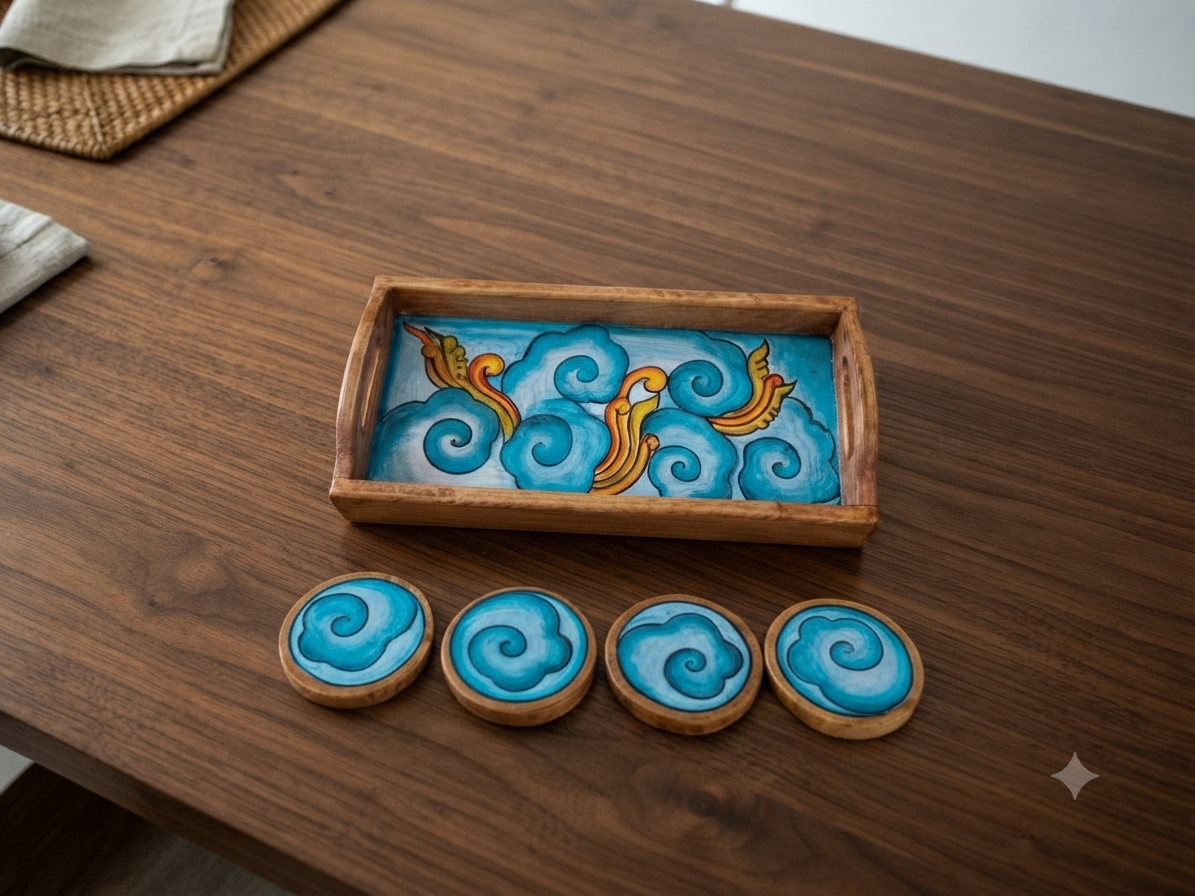 Artisanal Handcrafted Wooden Tray