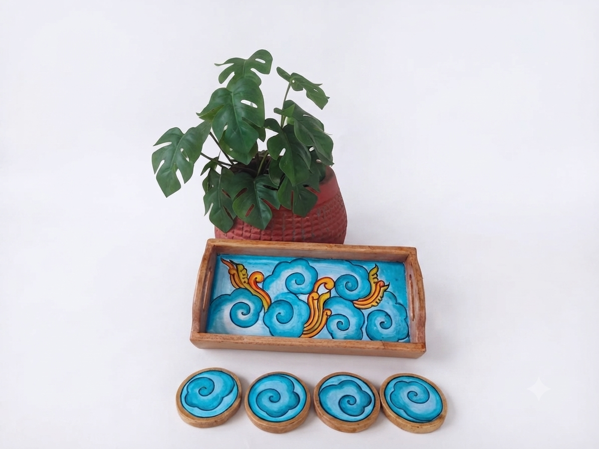 Artisanal Handcrafted Wooden Tray