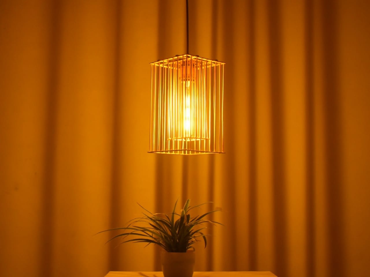 Handmade Bamboo Square Pendant Light