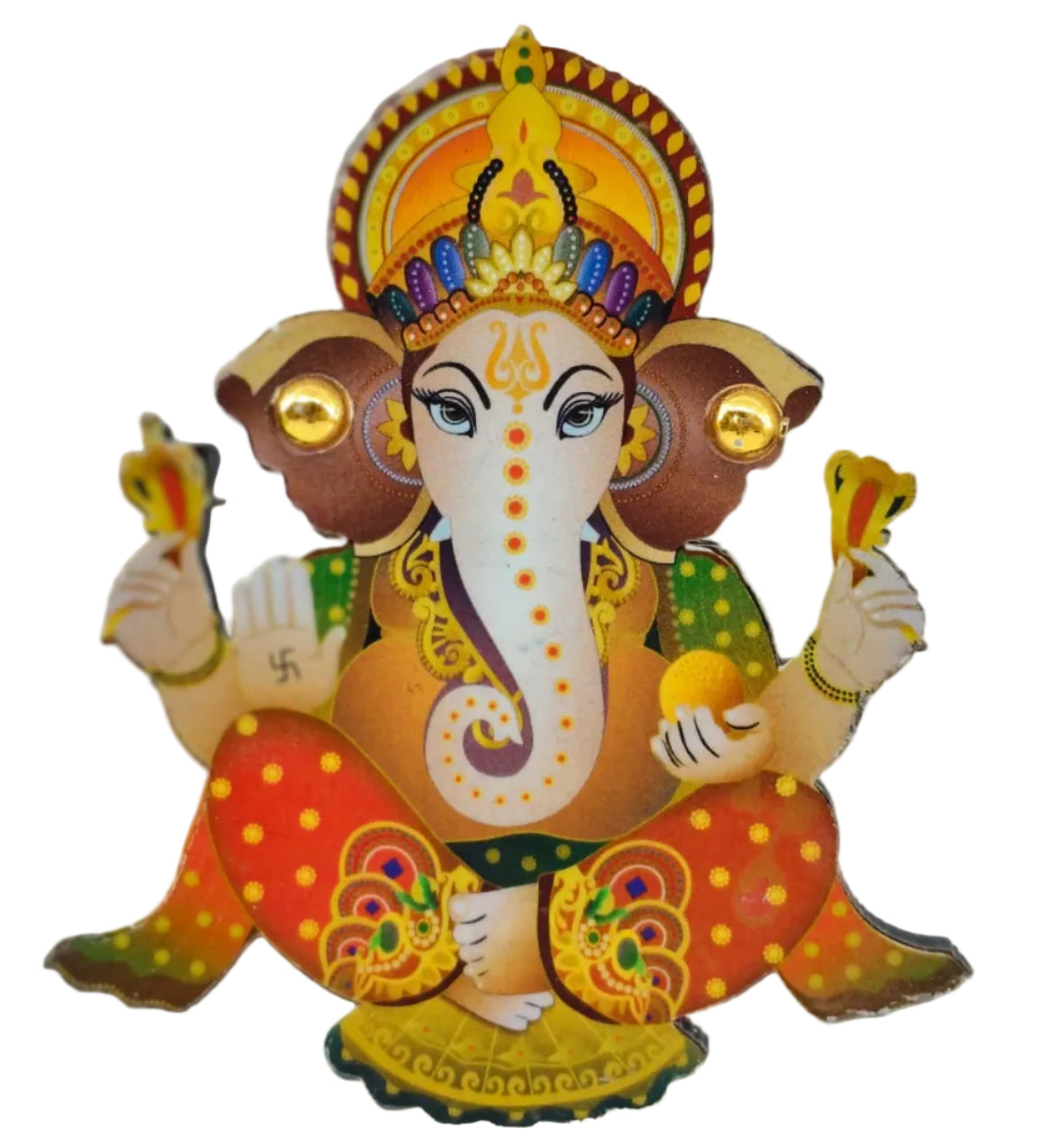 Lord Ganesha Fridge Magnet – Traditional Ganpati Decorative Magnet for Home & Office (3 inch)