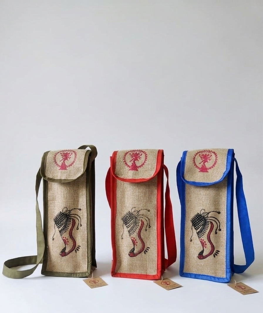 Artisanal Jute Chilanga Tote – Handcrafted Blue Bag