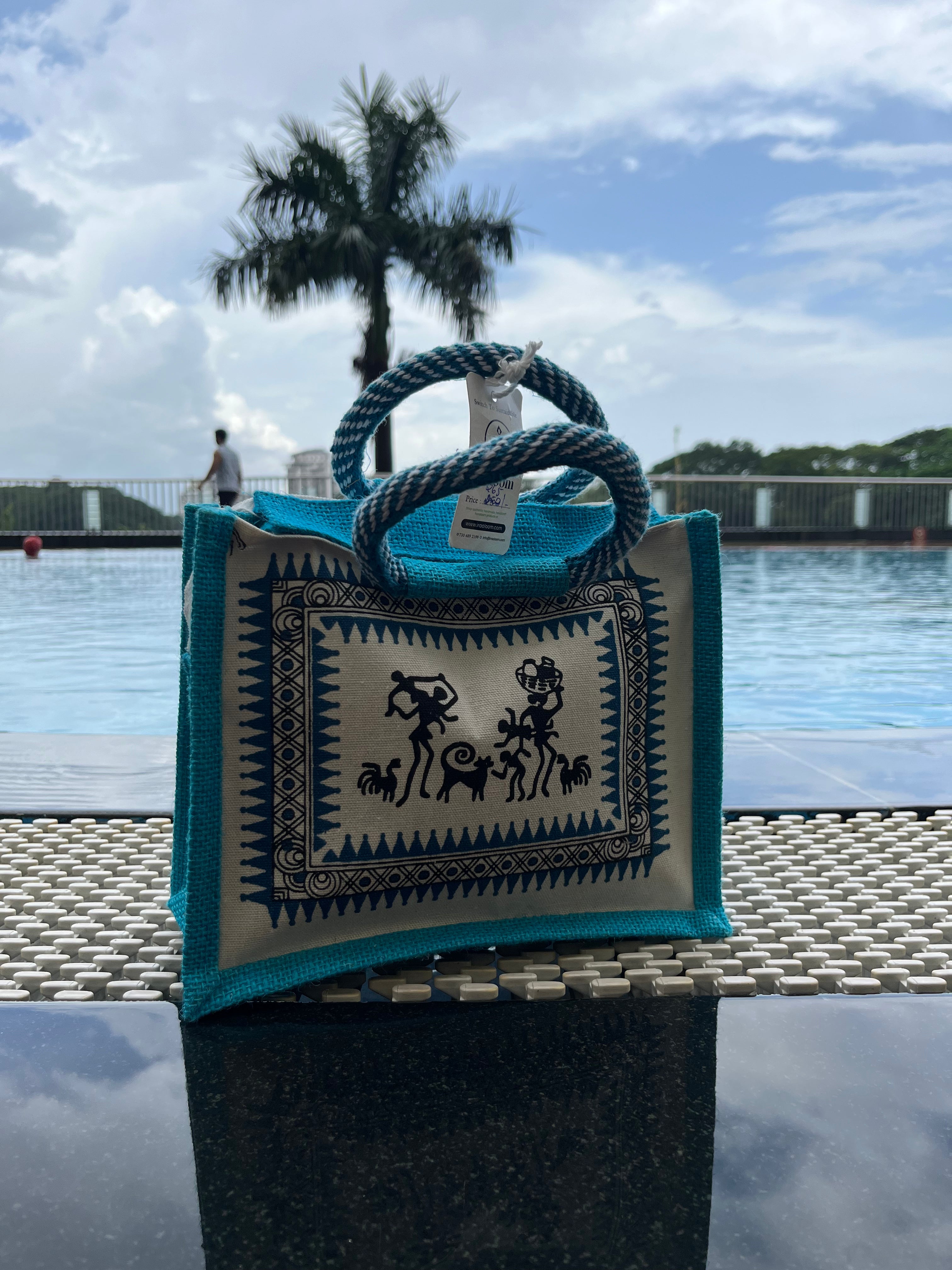 Jute Lunch Bag Single | Version 3 | Eco-friendly | Handmade