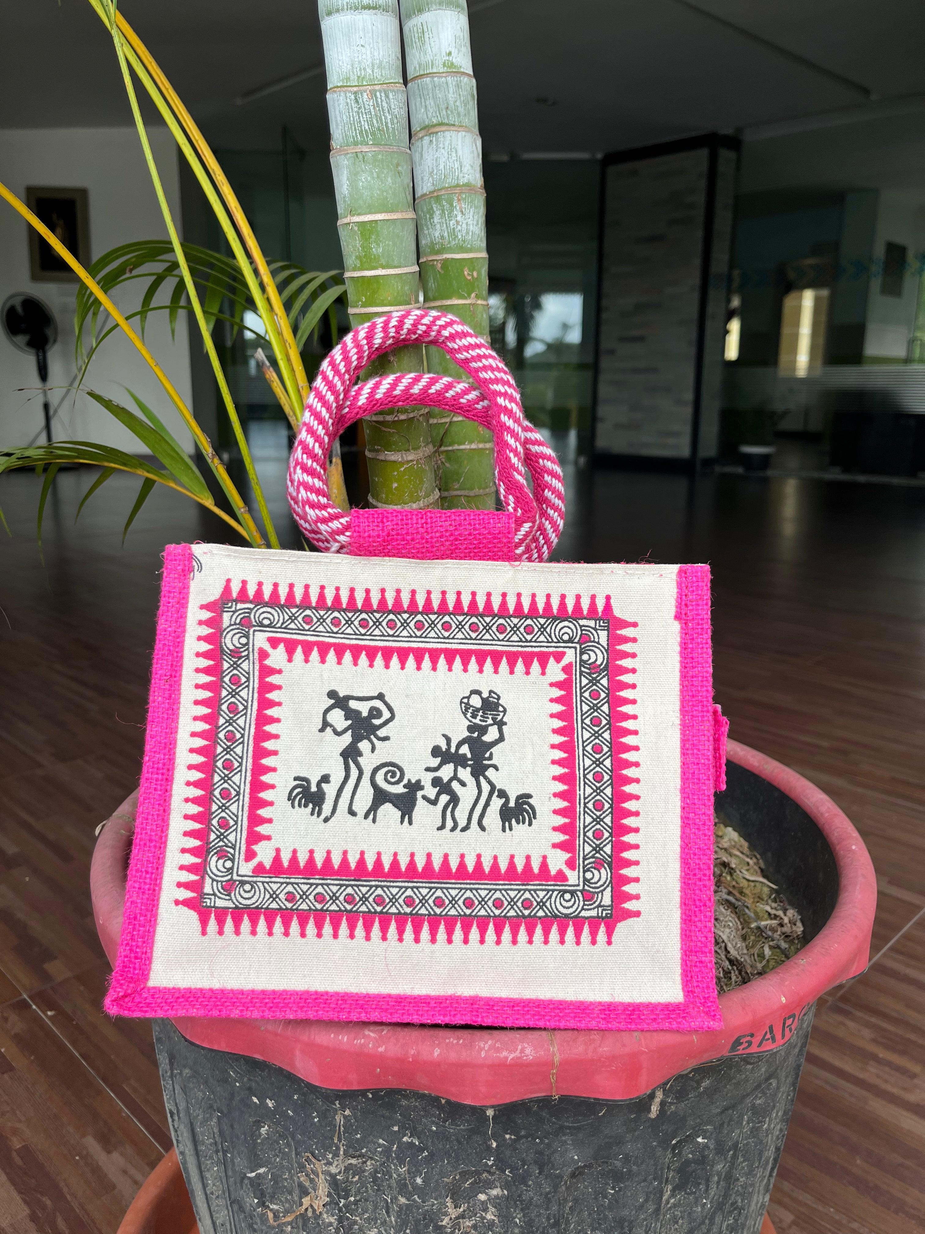 Jute Lunch Bag Single | Version 3 | Eco-friendly | Handmade