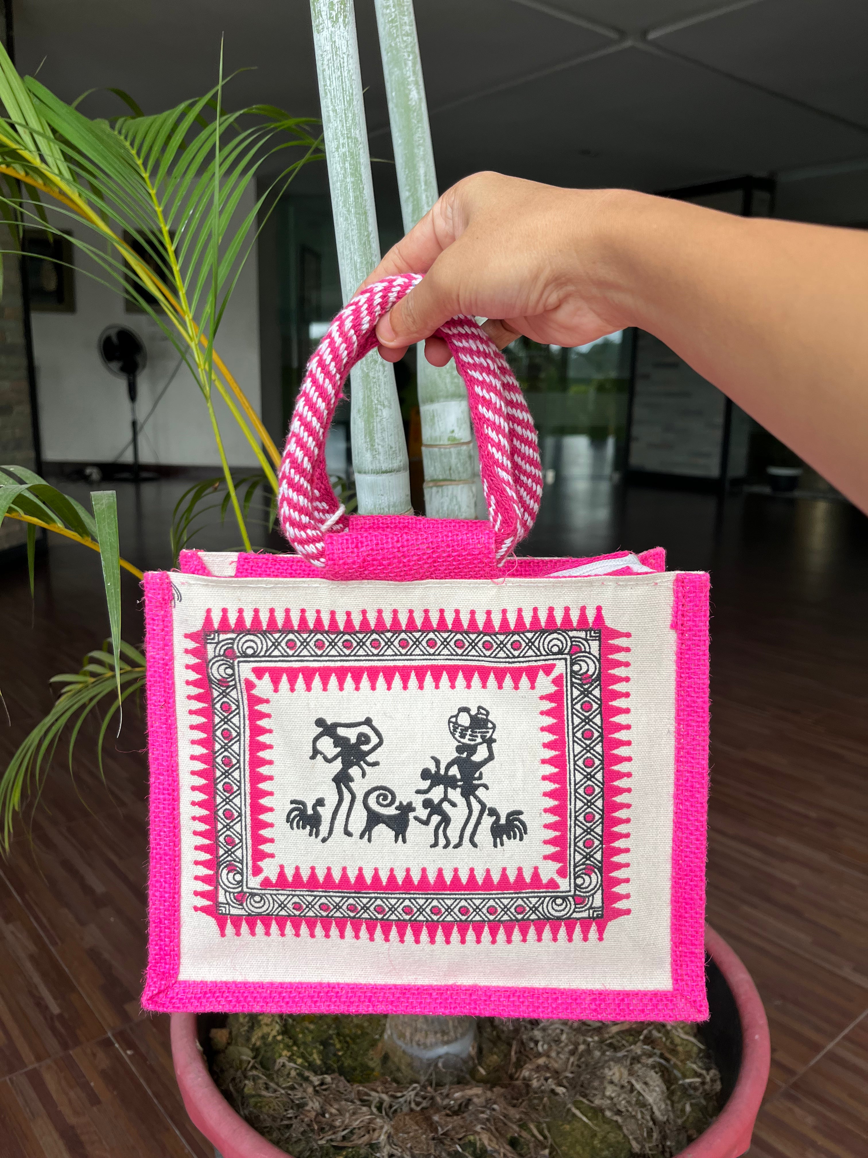 Jute Lunch Bag Single | Version 3 | Eco-friendly | Handmade