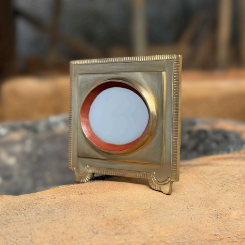 Aranmula Mirror | Aranmula Kannadi (8.2 cm) | GI Product| Handmade Authentic Kerala Traditional Gift