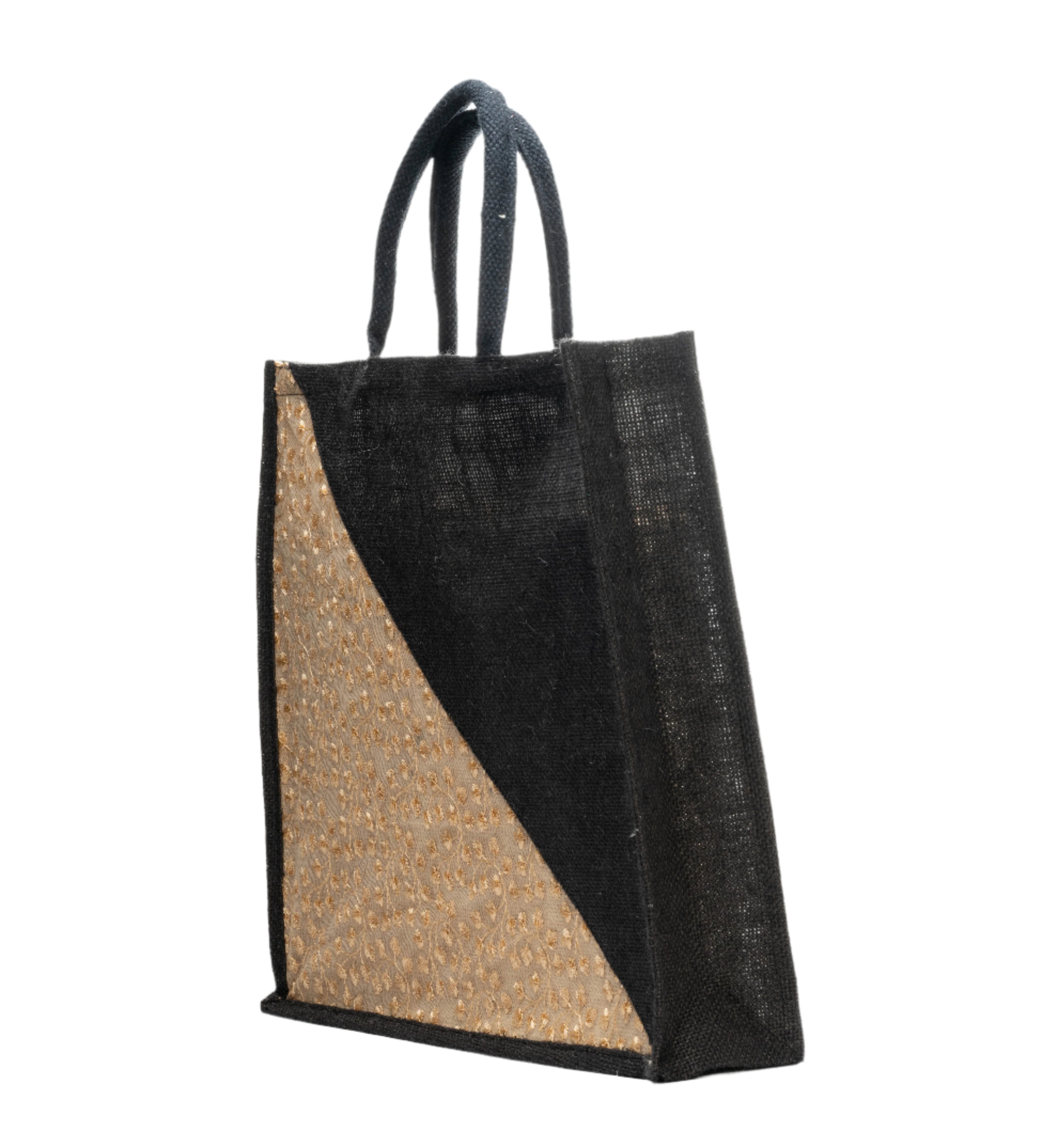 Triangle Design Jute Shopping Bag