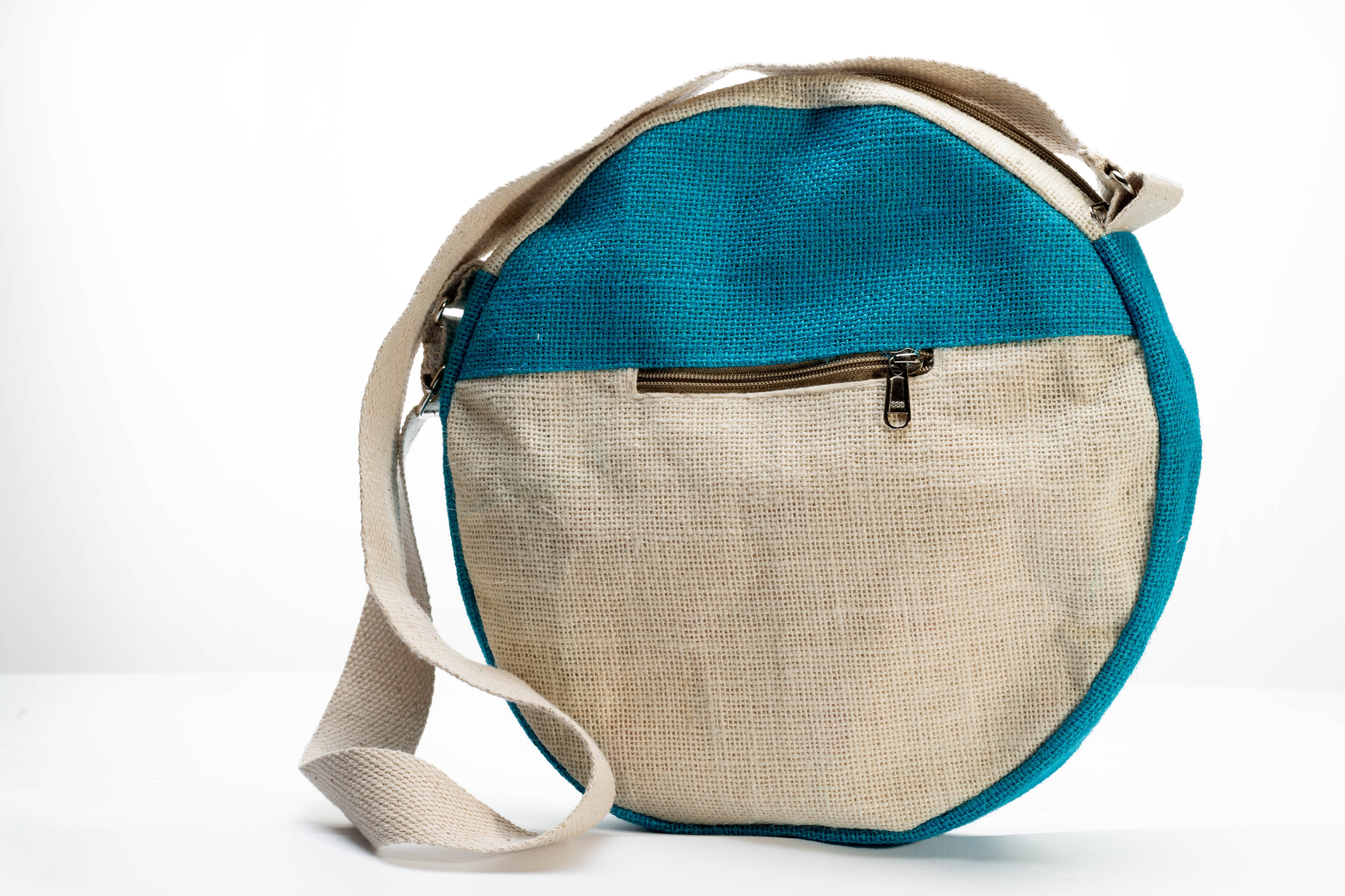 Jute Round Tote Bag