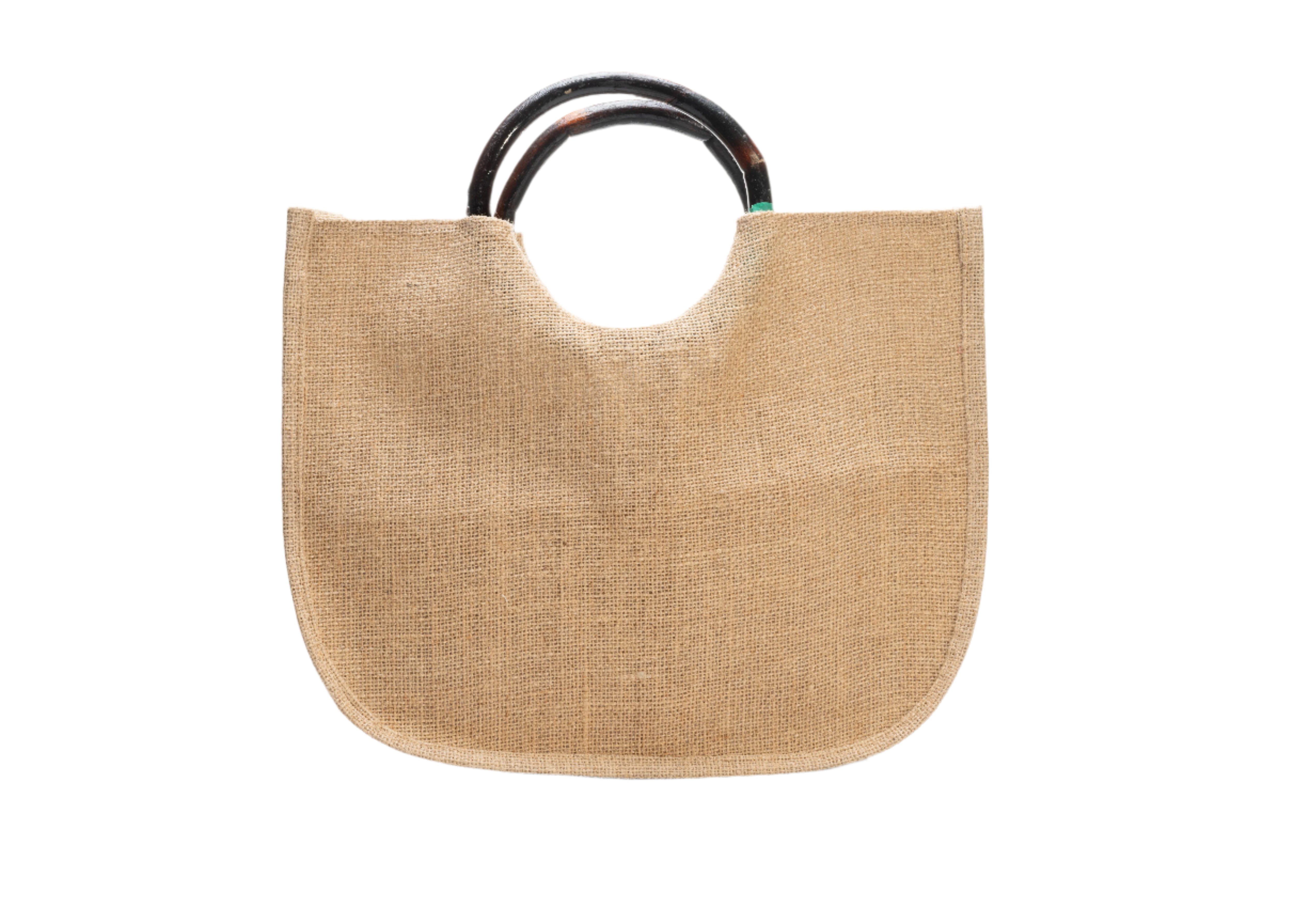 Jute Bag with Bamboo Handle