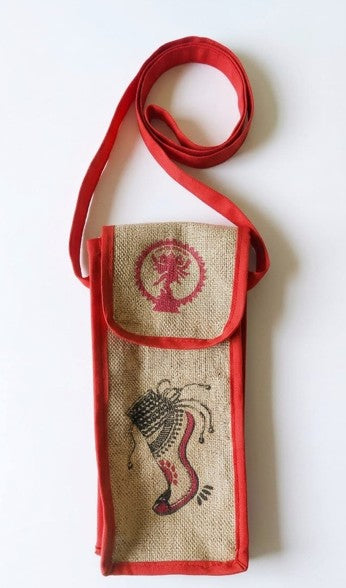Artisanal Jute Chilanga Tote – Handcrafted Red Bag