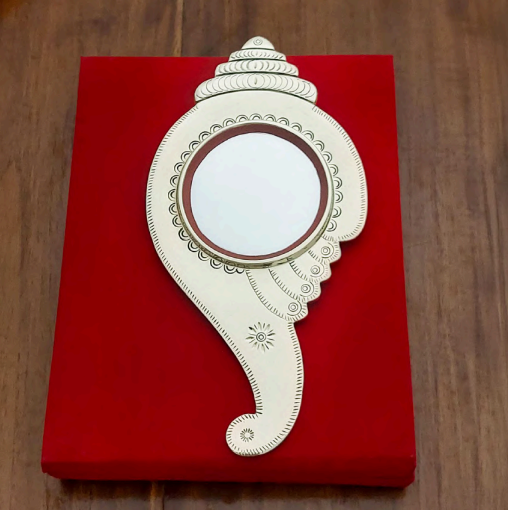Aranmula Mirror | Aranmula Kannadi (21.5 cm)| GI Product| Handmade Authentic Kerala Traditional Gift