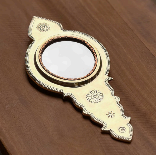 Aranmula Mirror | Aranmula Kannadi (25.8 cm)| GI Product| Handmade Authentic Kerala Traditional Gift
