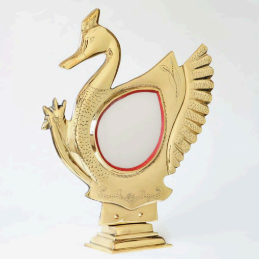 Aranmula Mirror | Aranmula Kannadi with Peedom (33.4 cm) | GI Product| Handmade Authentic Kerala Traditional Gift