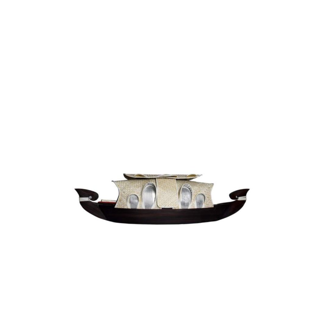Wooden Miniature Kettuvallam | Kerala Houseboat
