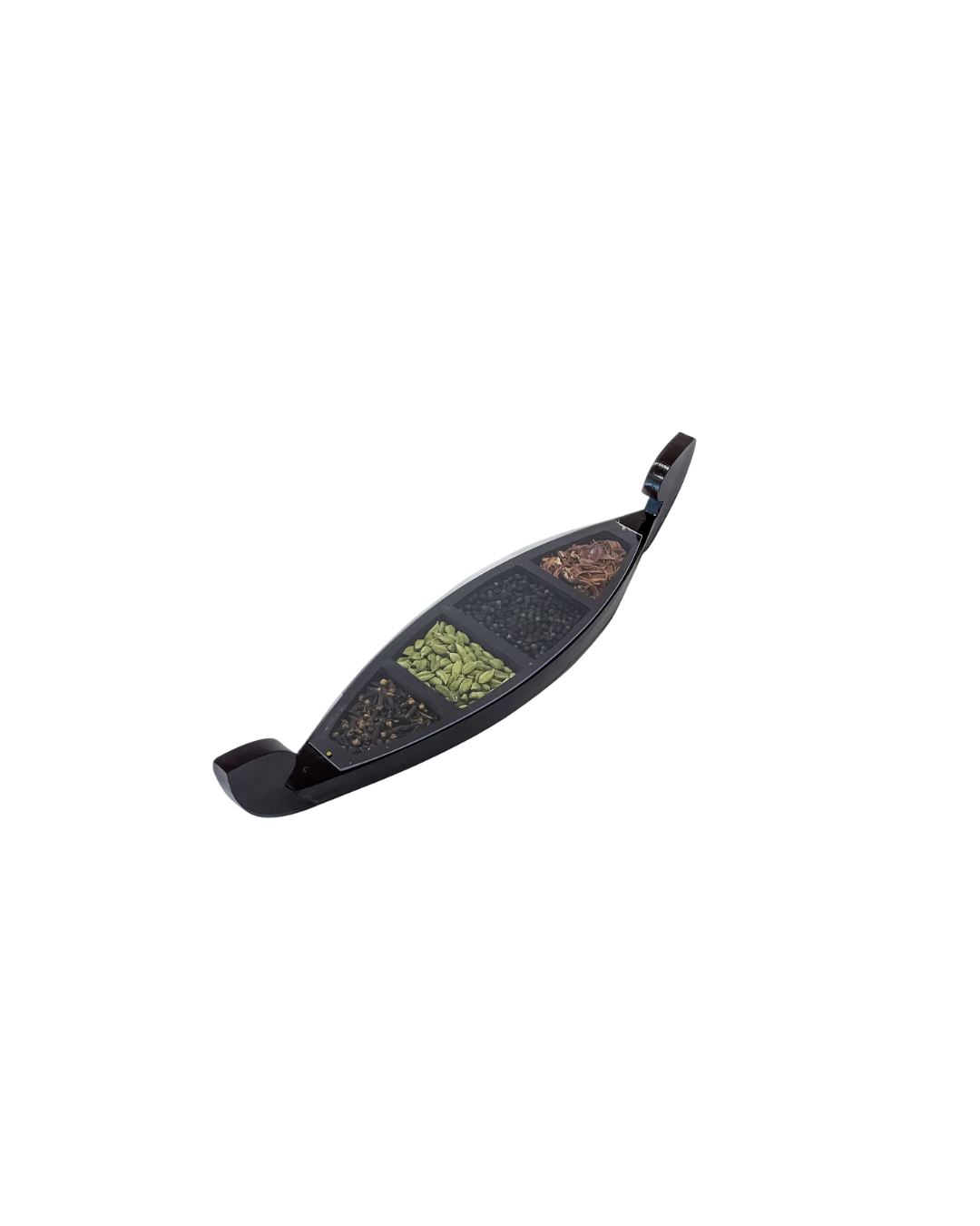 Kerala Vallam Boat Spice Holder – Wooden Spice Boat