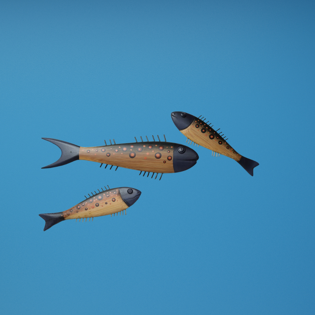 Bamboo Wall Decor Fish