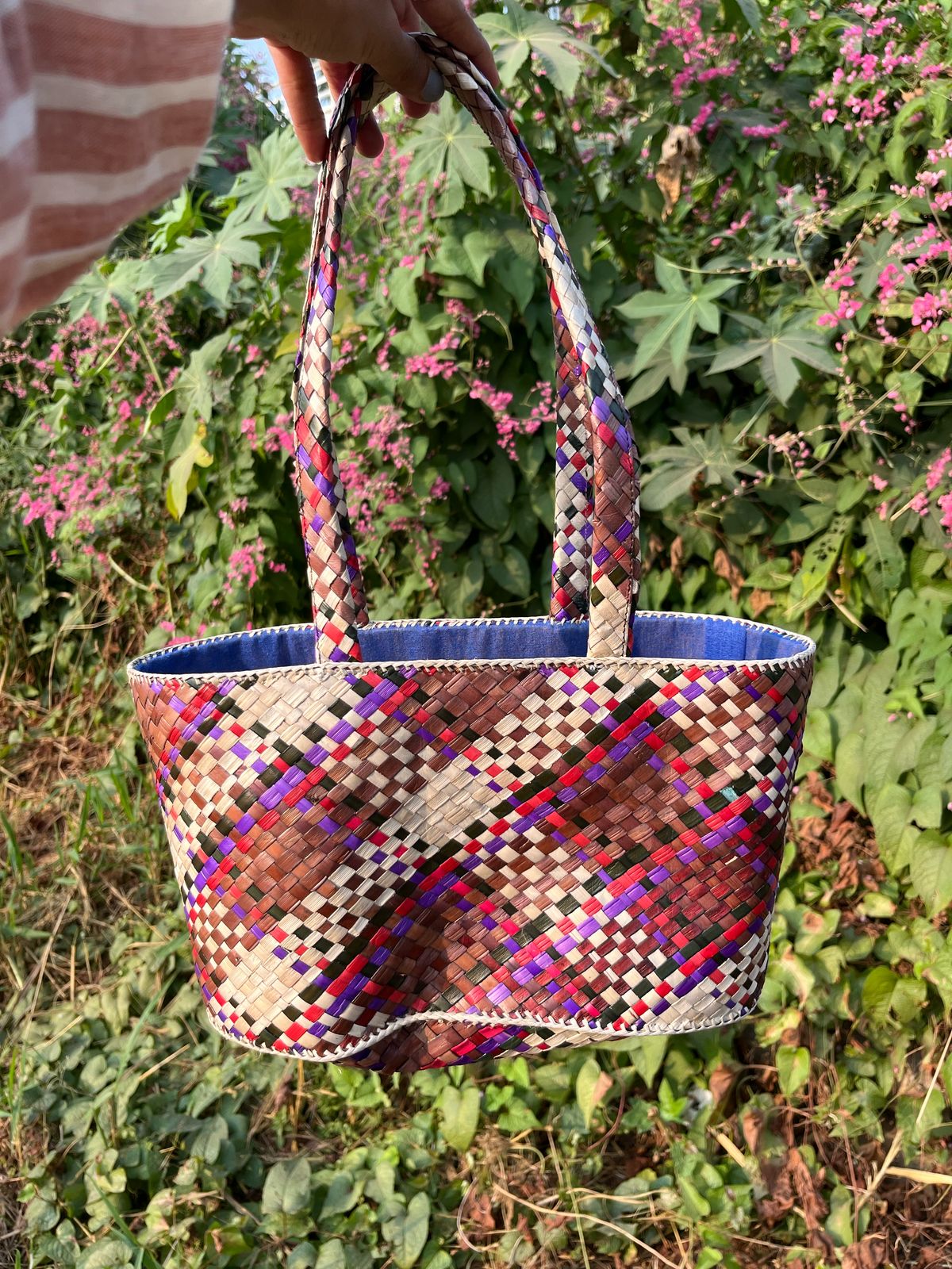 Multicolour Screwpine Open Bag