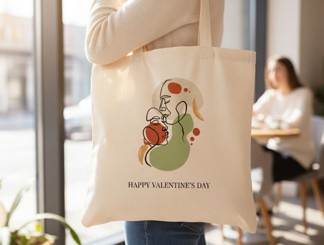 Handmade Canvas Tote Bag with Original Art by Harsha Puthusserry | 14x14 Zip Tote