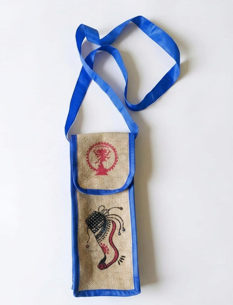 Artisanal Jute Chilanga Tote – Handcrafted Blue Bag