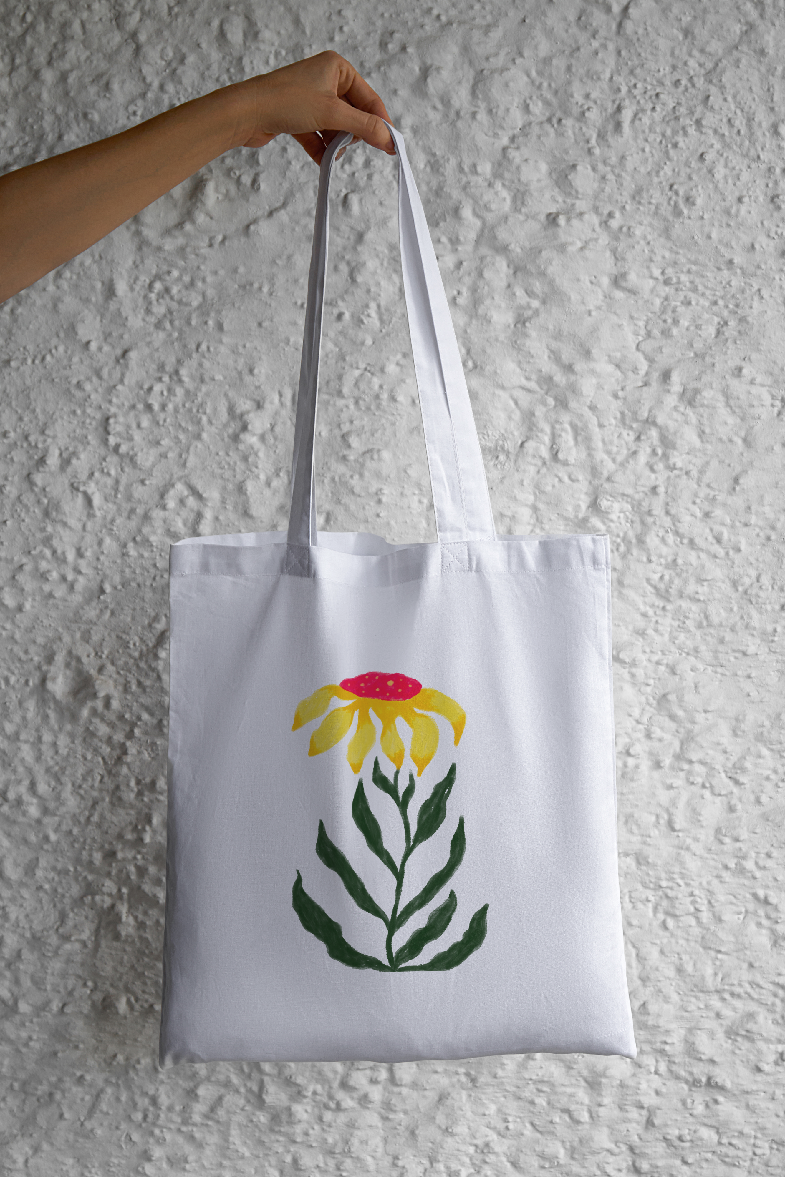 Cotton Tote Bag | White with Print