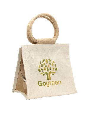 Jute Lunch Bag Single | Version 1 | Eco-friendly | Handmade