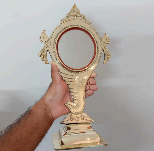 Aranmula Kannadi |Aranmula mirror with Peedom (37.5 cm) | GI Product| Handmade Authentic Kerala Traditional Gift